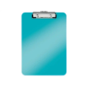 Carpeta leitz wow plastico rigido din a4 con pinza superior color turquesa