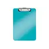 Carpeta leitz wow plastico rigido din a4 con pinza superior color turquesa