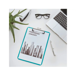 Carpeta leitz wow plastico rigido din a4 con pinza superior color turquesa