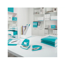 Carpeta leitz wow plastico rigido din a4 con pinza superior color turquesa