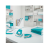 Carpeta leitz wow plastico rigido din a4 con pinza superior color turquesa