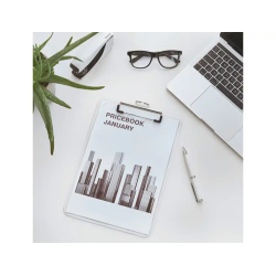 Carpeta leitz wow plastico rigido din a4 con pinza superior color blanco