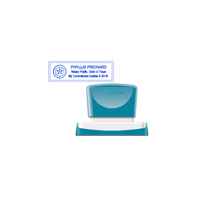Sello x'stamper quix personalizable color azul medidas 22x69 mm q-18