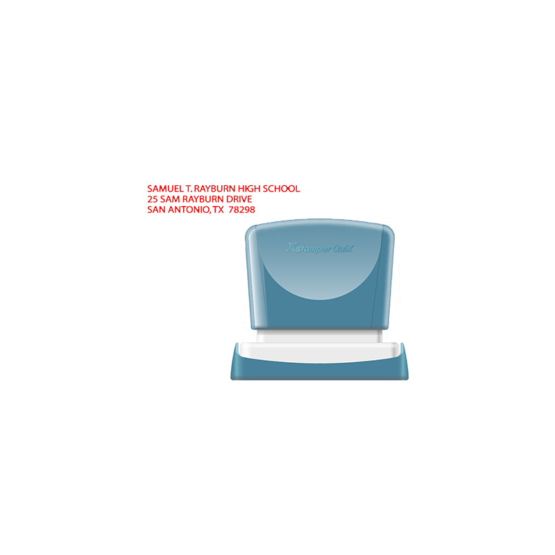 Sello x'stamper quix personalizable color rojo medidas 14x60 mm q-14
