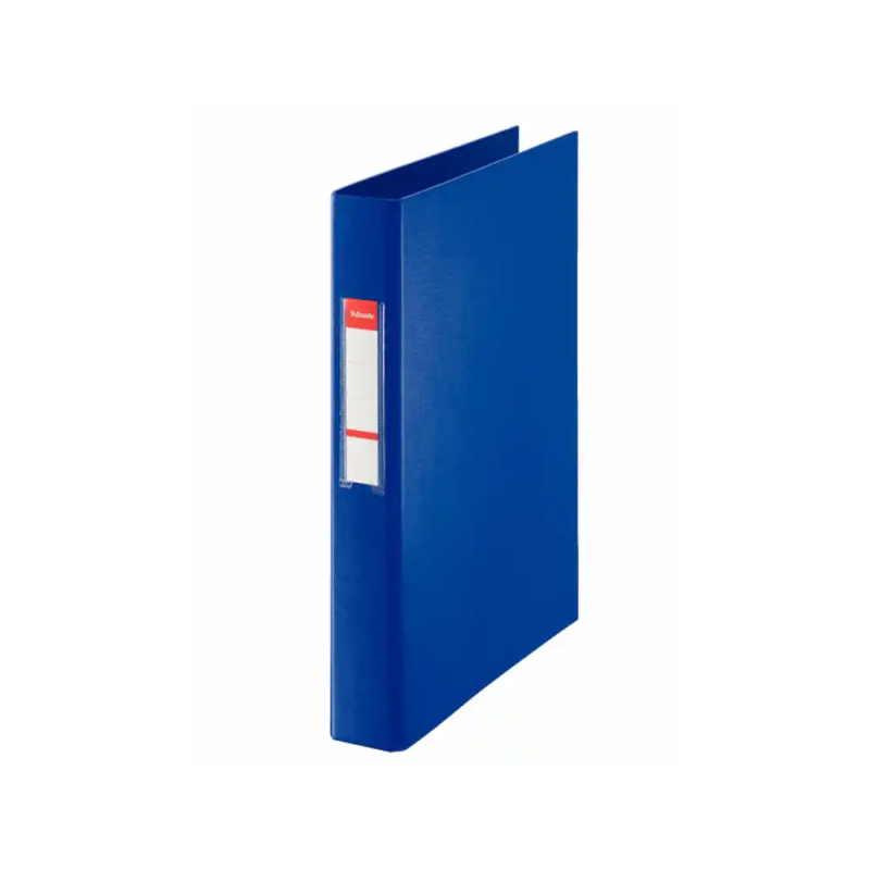 Carpeta esselte 2 anillas 25 mm folio plastico forrado color azul