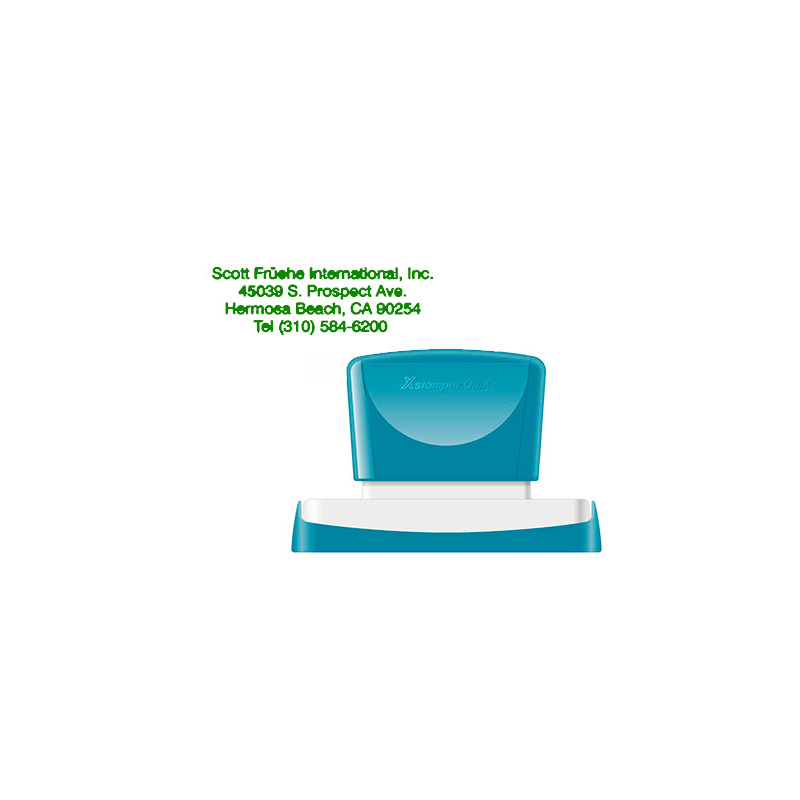 Sello x'stamper quix personalizable color verde medidas 28x78 mm q-24
