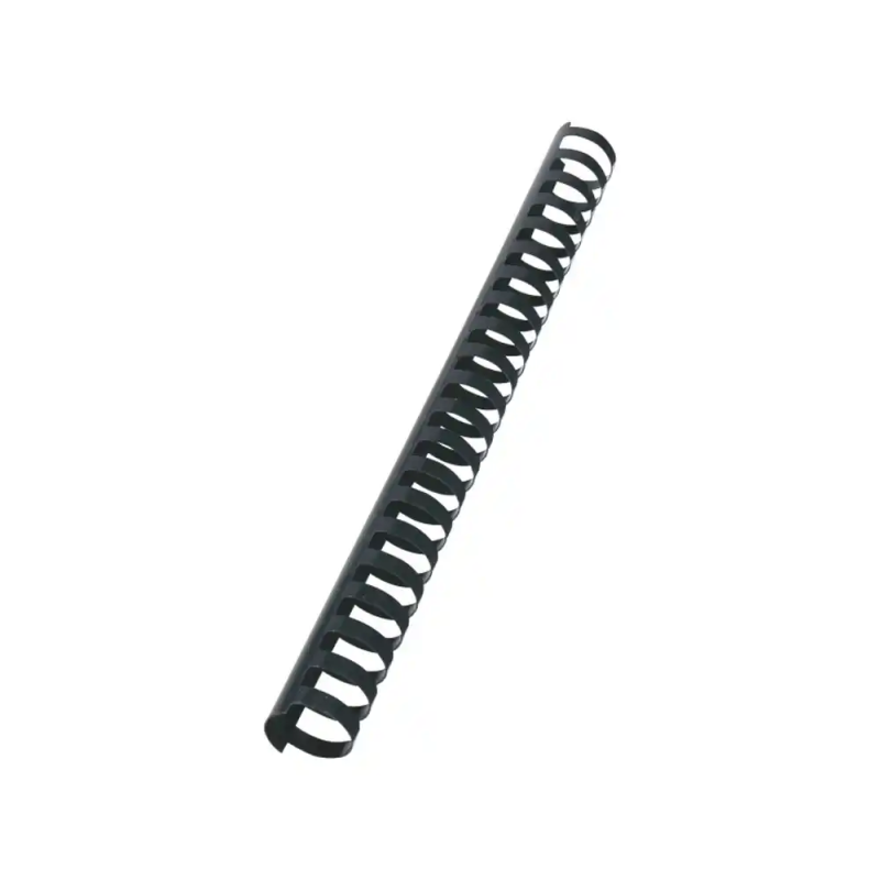 Canutillo gbc plastico 25 mm color negro caja de 50 unidades