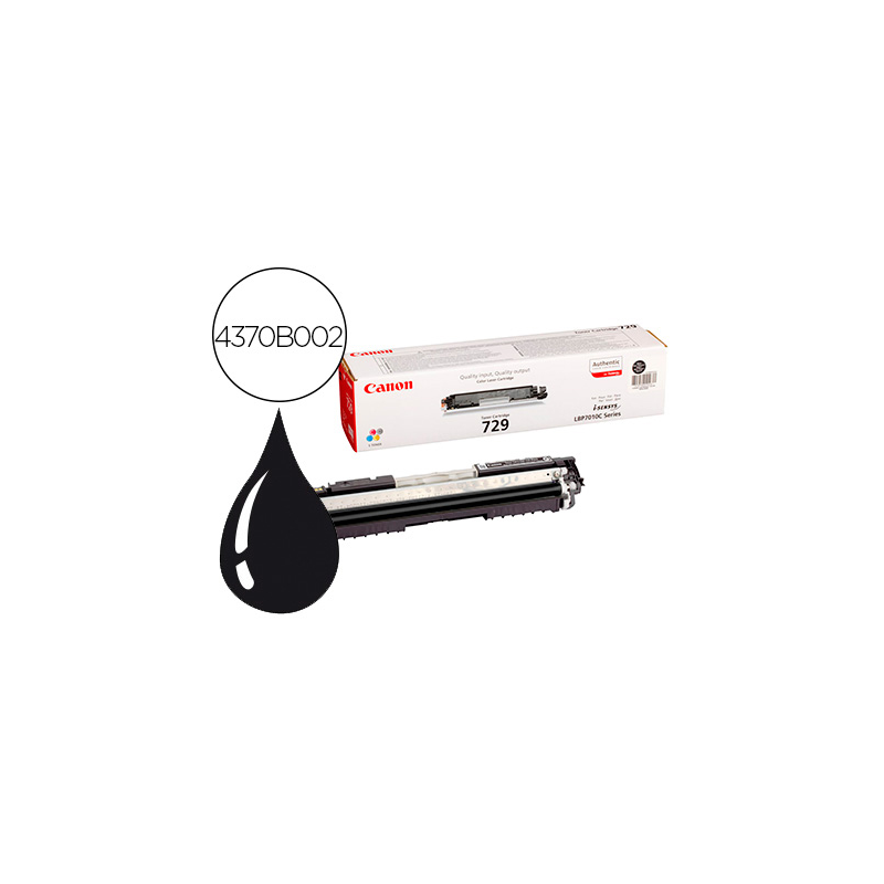Toner canon 729 bk i-sensys lbp7010c / lbp7018c negro 1.200 pag