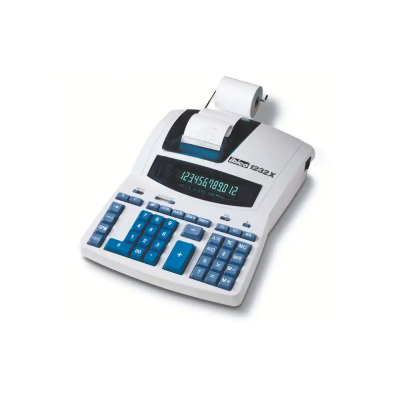 Calculadora ibico 1232x impresora pantalla fluor papel 57 mm 12 digitos impresion bicolor