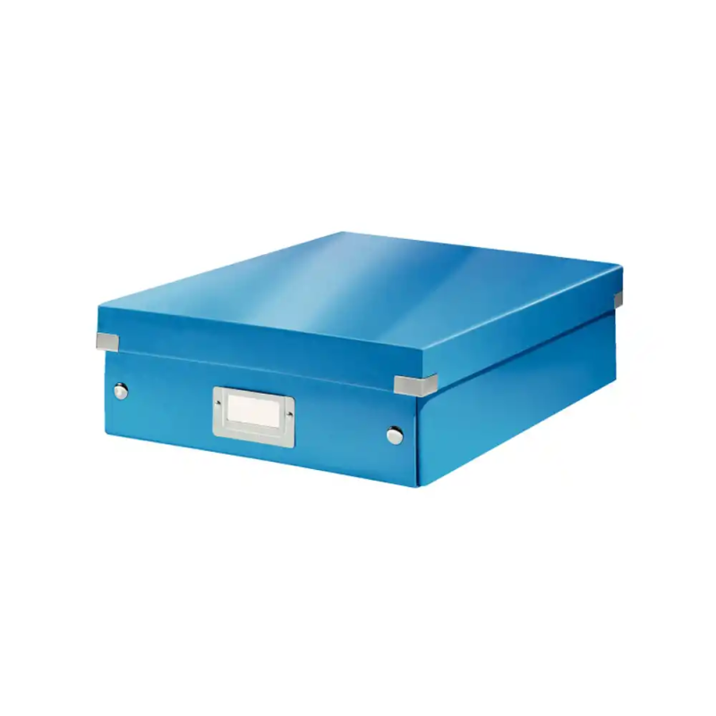 Caja de almacenamiento leitz click&store mediana color azul 280x100x370 mm