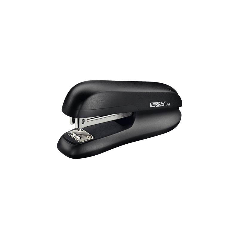 Grapadora rapid f6 plastico abs color negro capacidad 20 hojas usa grapas 24/6 y 26/6