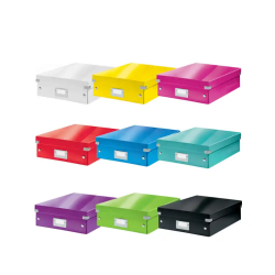 Caja de almacenamiento leitz click&store mediana color azul 280x100x370 mm