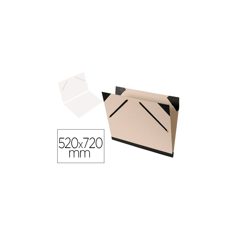 Carpeta dibujo canson brut 52x72 cm con gomas color gris