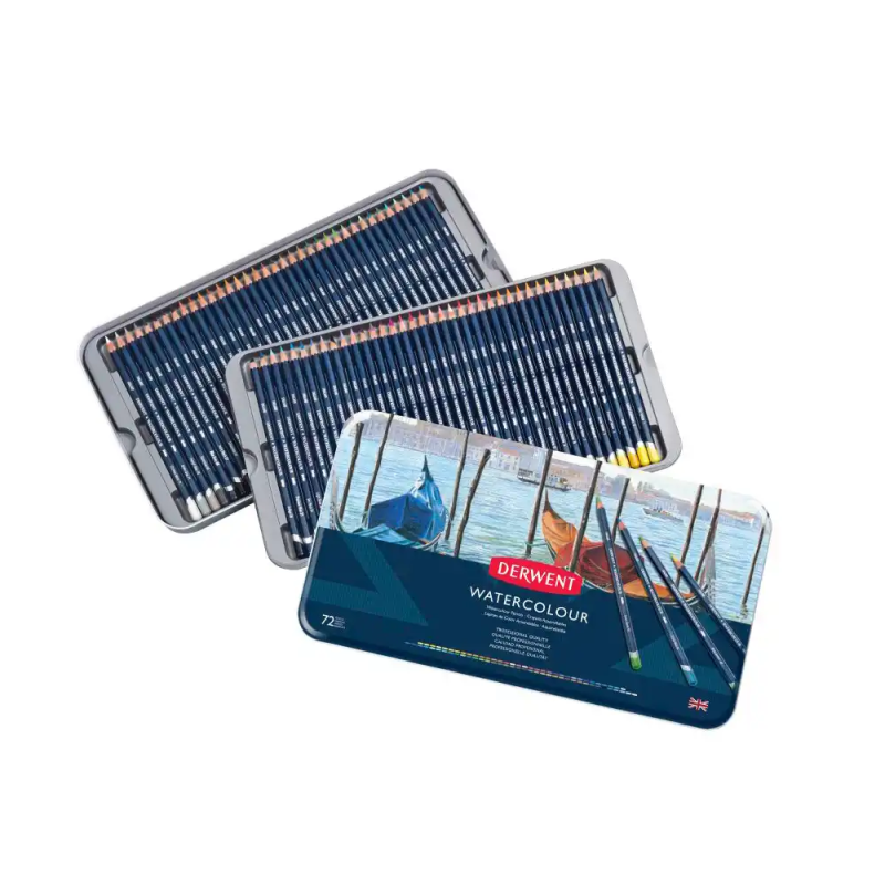 Lapices de colores derwent watercolour caja de 72 unidades colores surtidos