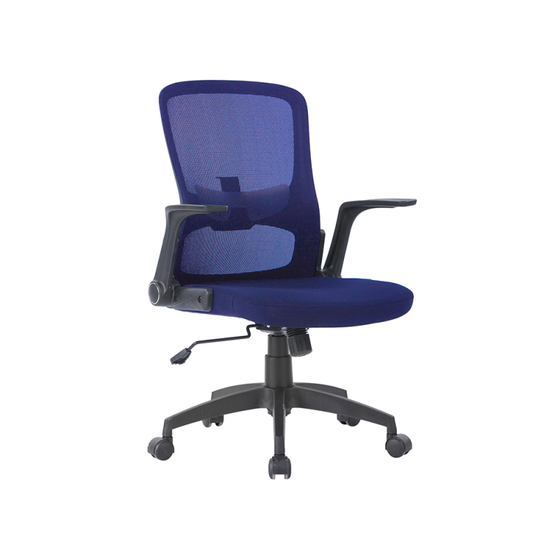 Silla giratoria q-connect base metal regulable en altura 910+75mm alto 610mm ancho 550mm profundidad azul