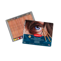Lapices de colores derwent lightfast resistente a la luz caja metalica 24 colores surtidos
