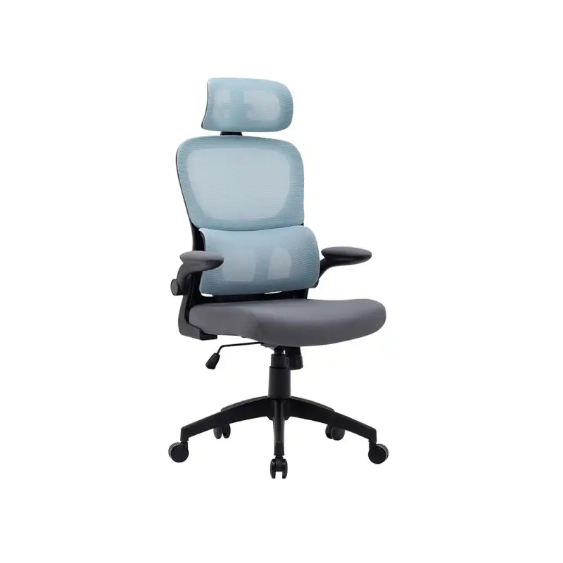 Silla q-connect direccion sorrento malla base metalica alt max 1320 anc 650 prof 600 mm ruedas premium azul gris