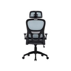 Silla q-connect direccion sorrento malla base metalica alt max 1320 anc 650 prof 600 mm ruedas premium azul gris