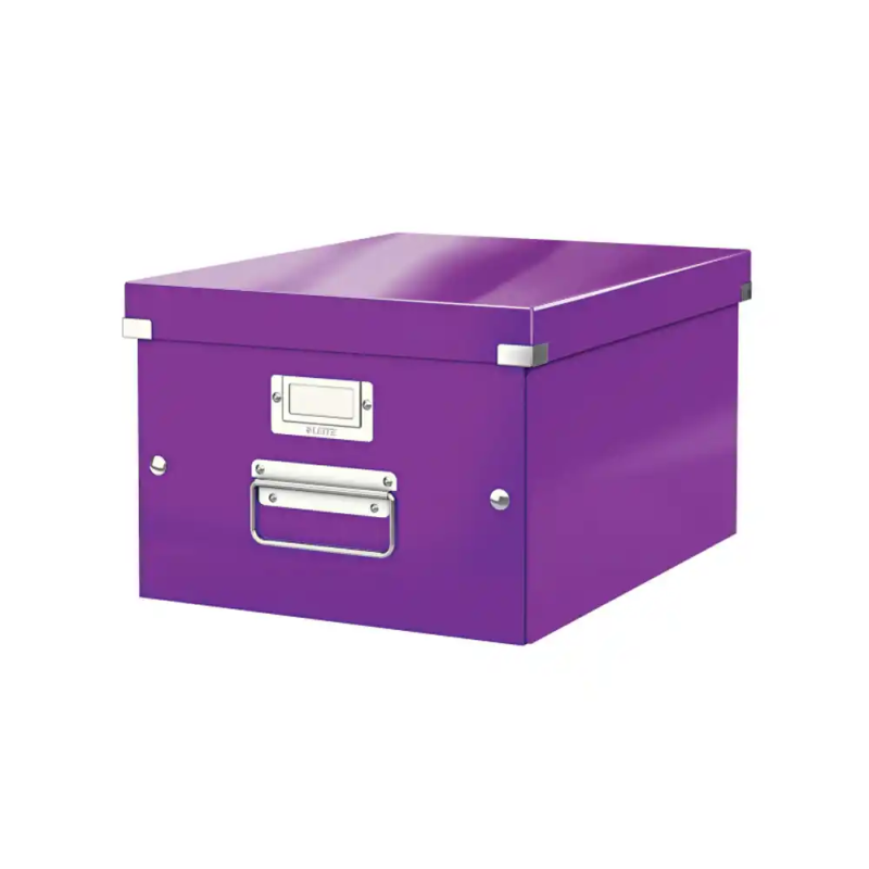Caja de almacenamiento leitz click&store mediana color violeta 281x200x369 mm