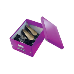 Caja de almacenamiento leitz click&store mediana color violeta 281x200x369 mm