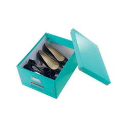 Caja de almacenamiento leitz click&store mediana color turquesa 281x200x369 mm