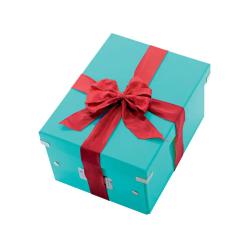 Caja de almacenamiento leitz click&store mediana color turquesa 281x200x369 mm