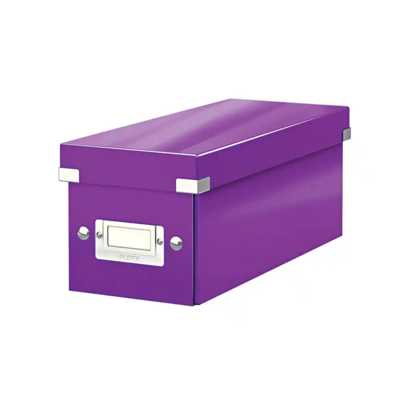 Caja de almacenamiento leitz click&store cd box color violeta 143x147x352 mm