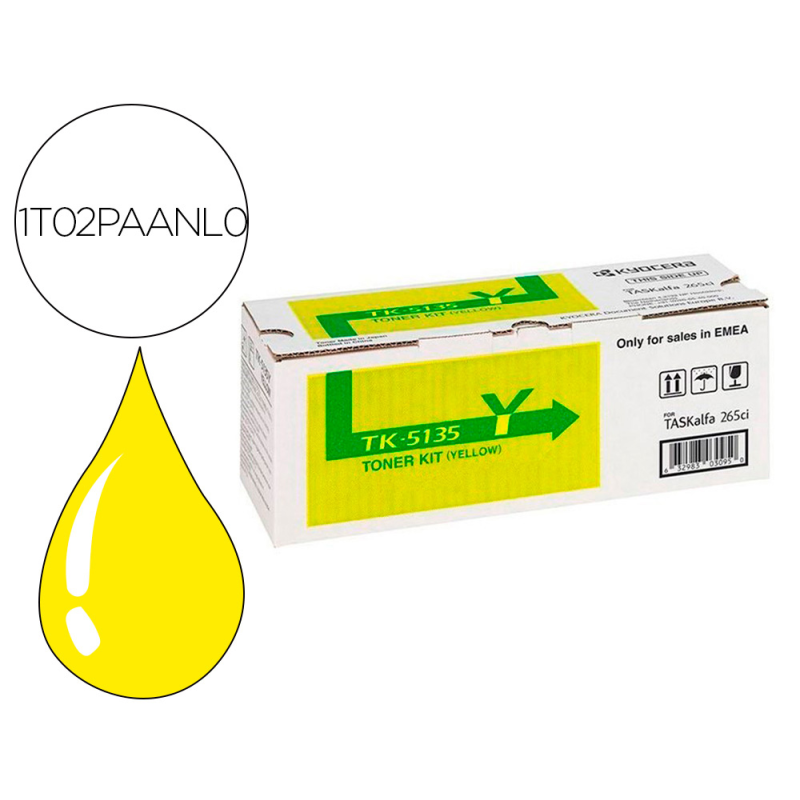 Toner tk5135y kyocera -mita taskalfa 265ci toner amarillo