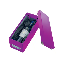 Caja de almacenamiento leitz click&store cd box color violeta 143x147x352 mm