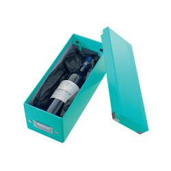 Caja de almacenamiento leitz click&store cd box color turquesa 143x147x352 mm