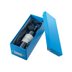 Caja de almacenamiento leitz click&store cd box color azul 143x147x352 mm