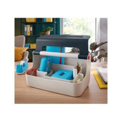 Caja de almacenamiento leitz cosy carry box color gris 367x214x196 mm