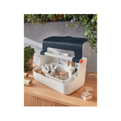 Caja de almacenamiento leitz cosy carry box color gris 367x214x196 mm