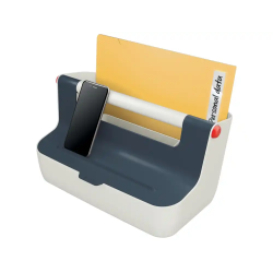 Caja de almacenamiento leitz cosy carry box color gris 367x214x196 mm