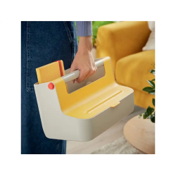 Caja de almacenamiento leitz cosy carry box color amarillo 367x214x196 mm
