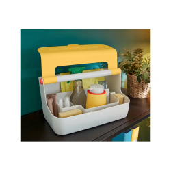 Caja de almacenamiento leitz cosy carry box color amarillo 367x214x196 mm