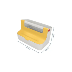 Caja de almacenamiento leitz cosy carry box color amarillo 367x214x196 mm