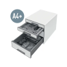 Fichero cajones de sobremesa leitz wow desk cube 2 cajones grandes y 2 pequeños color blanco/gris