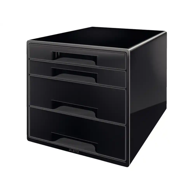 Fichero cajones de sobremesa leitz dual desk cube 2 cajones grandes y 2 pequeños color negro/antracita