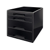 Fichero cajones de sobremesa leitz dual desk cube 2 cajones grandes y 2 pequeños color negro/antracita