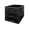 Fichero cajones de sobremesa leitz dual desk cube 2 cajones grandes y 2 pequeños color negro/antracita