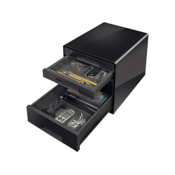 Fichero cajones de sobremesa leitz dual desk cube 2 cajones grandes y 2 pequeños color negro/antracita