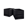 Fichero cajones de sobremesa leitz dual desk cube 2 cajones grandes y 2 pequeños color negro/antracita
