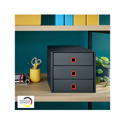 Fichero cajones de sobremesa leitz click&store 3 cajones color gris 290x283x360 mm