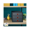 Fichero cajones de sobremesa leitz click&store 3 cajones color gris 290x283x360 mm