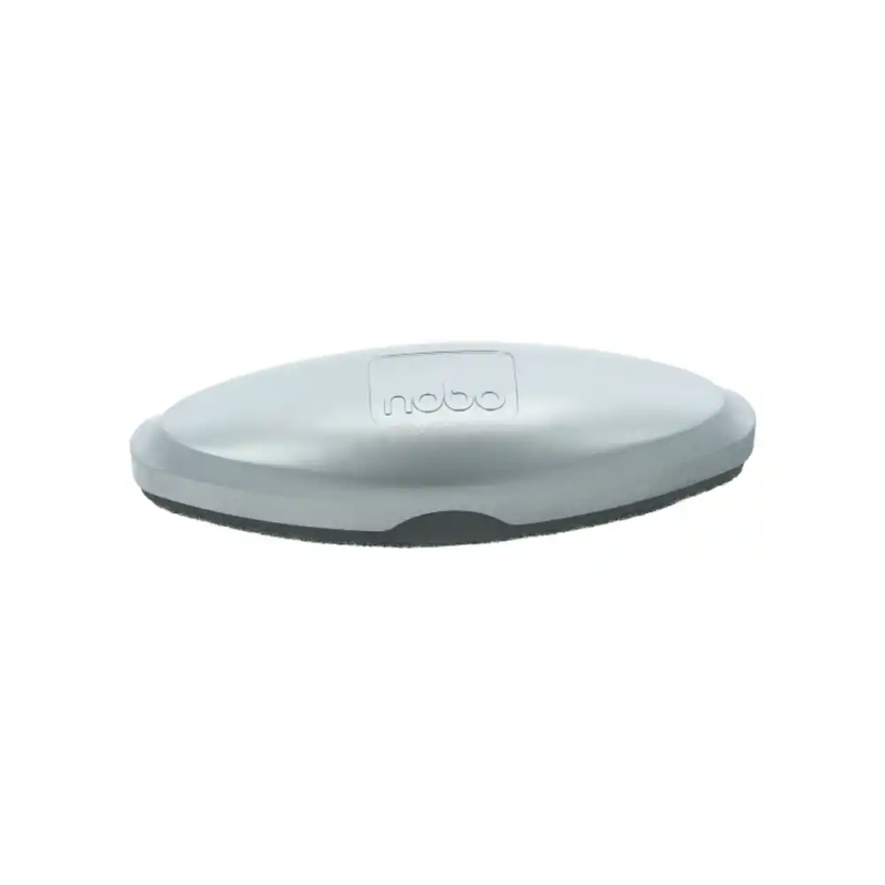 Borrador nobo magnetico para pizarra cristal color plata