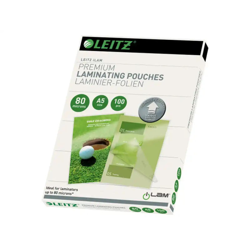 Bolsa de plastificar leitz din a5 80 mc caja de 100 unidades
