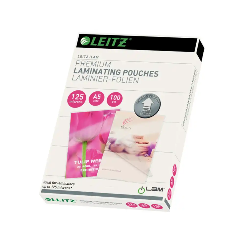 Bolsa de plastificar leitz din a5 125 mc caja de 100 unidades