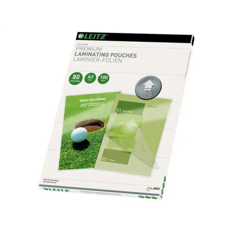 Bolsa de plastificar leitz din a3 80 mc caja de 100 unidades