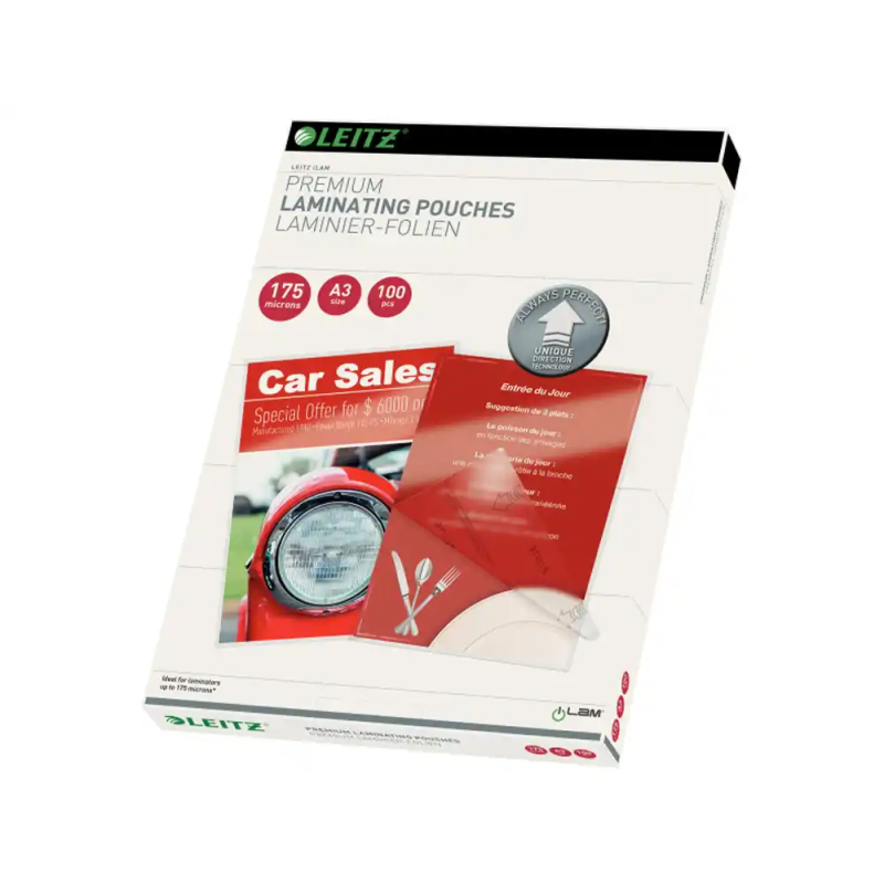 Bolsa de plastificar leitz din a3 175 mc caja de 100 unidades